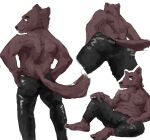 absurd_res anthro black_bottomwear black_clothing black_pants bottomwear chang_(the_smoke_room) clothing echo_(game) echo_(series) echo_project feet gulonine hi_res male mammal marten mustelid musteline pants pine_marten solo soroka the_smoke_room