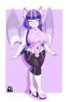 2:3 absurd_res android anthro bat boots breasts clothing cranebear female footwear hi_res machine mammal pinup pose robot solo tricia_ren_sounhoff wings