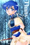  armor blue_eyes blue_hair character_name copyright_name fire_emblem fire_emblem:_fuuin_no_tsurugi gloves hissaa_(starlight_express) pegasus_knight polearm short_hair skirt solo spear thany weapon 