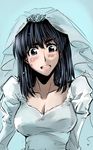  blue_hair blush bride cosaten dress school_rumble solo suou_mikoto wedding_dress 