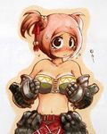  armor bandeau_bikini blush capcom character_request lowres monster_hunter sweat tears 