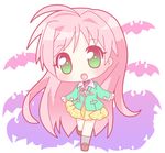  akashiya_moka brown_hair chibi green_eyes mirai_(sugar) rosario+vampire solo 