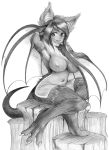 anthro areola armpit_hair bat big_breasts biped body_hair breasts claws female fur graphite_(artwork) hair hindpaw looking_at_viewer mammal marudi monochrome navel nipples paws pencil_(artwork) simple_background smile solo traditional_media_(artwork) white_background winged_arms wings