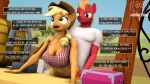 3d_(artwork) anthro applejack_(mlp) big_breasts big_macintosh_(mlp) blonde_hair bottomless breasts brother_(lore) brother_and_sister_(lore) cleavage clothed clothed_sex clothing cowboy_hat dialogue digital_media_(artwork) duo equid equine female female_penetrated freckles friendship_is_magic hair hasbro hat headgear headwear hi_res male male/female male_penetrating male_penetrating_female mammal my_little_pony penetration senthaurekmern sex sibling_(lore) sister_(lore) smile text