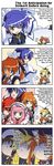  4koma 6+girls artist_request blonde_hair caro_ru_lushe comic fate_testarossa hard_translated lyrical_nanoha magical_girl mahou_shoujo_lyrical_nanoha_strikers multiple_girls subaru_nakajima takamachi_nanoha teana_lanster translated twintails yagami_hayate 