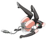  animal_ears copyright_request elbow_gloves gloves knees_on_chest minigirl mouse_ears panties solo spread_legs striped striped_panties thighhighs umi_no_tarako underwear usb 