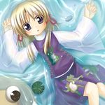  lying makino_(ukiuo) moriya_suwako solo touhou water wet wet_clothes 