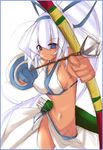  artist_request bow_(weapon) majikina_mina samurai_spirits snk solo weapon white_hair 