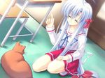 bangs cat game_cg gift_(game) gift_eternal_rainbow kamishiro_yukari_(gift) mitha school_uniform solo 
