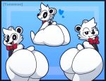 anthro bear big_butt black_clothing black_nose black_topwear black_vest blue_eyes bottomless bottomless_anthro bottomless_male butt clothed clothed/nude clothing facial_tuft femboy fur head_tuft hi_res keith_(pennyftzgerald) male mammal nude polar_bear pupils round_ears short_tail smile smiling_at_viewer smirk smirking_at_viewer smug_face solo tail teddy_bear_(species) thick_thighs topwear tuft tunemon ursine vest white_body white_clothing white_fur white_pupils wide_hips 