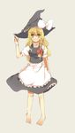  bangs barefoot blonde_hair ichiya_(obey) kirisame_marisa solo touhou 