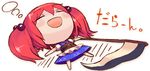  chibi lowres onozuka_komachi scythe solo taikou_denka touhou 