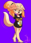 absurd_res animal_crossing anthro aroused bottomless bottomless_female breasts canid canine canis clothed clothing disney domestic_dog female hi_res isabelle_(animal_crossing) lobofeo mammal nintendo paws pinup pluto_(disney) pose shirt solo tongue tongue_out topwear