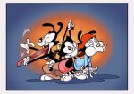  animaniacs anthro dot_warner eyes_closed female group inkblot male open_mouth open_smile smile stanmort tongue tongue_out trio wakko_warner warner_brothers yakko_warner 
