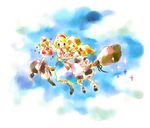  alice_margatroid blonde_hair broom broom_riding kirisame_marisa mana_(artist) multiple_girls multiple_riders shanghai_doll sidesaddle touhou 