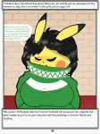  absurd_res anthro carpet clothing dialogue english_text female first_person_view generation_1_pokemon hair hi_res ms._aeris_nester_(rodent_powered) narration nintendo pikachu pokemon pokemon_(species) pokemon_mystery_dungeon rodent_powered_(softestpuffss) softestpuffss solo speech_bubble spike_chunsoft stone_wall text wall_(structure) 