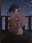  chemical-x eyepatch gintama japanese_clothes kimono solo thighhighs twintails yagyuu_kyuubei yukata 