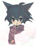  animal_ears bad_id bad_pixiv_id blush cat_ears copyright_request dadami fangs scarf solo 