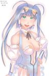  aoba_anoa blue_hair breasts green_eyes large_breasts otomedius solo zenkou 