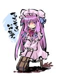  bangs patchouli_knowledge solo suitcase tokiame touhou translated 