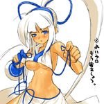  areolae artist_request breasts majikina_mina medium_breasts samurai_spirits snk solo underboob white_hair 