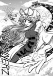  gap greyscale hat miyamoto_ryuuichi monochrome multiple_girls saigyouji_yuyuko touhou yakumo_yukari 