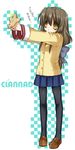  clannad copyright_name hikarizaka_private_high_school_uniform ibuki_fuuko kooriyama_ichirou long_hair low-tied_long_hair pantyhose school_uniform solo starfish 