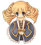  7010 :x archer_(disgaea) blonde_hair blue_eyes chibi disgaea drill_hair lowres solo twintails 