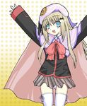  arms_spread blonde_hair blue_eyes bow cape legwear long_hair long_sleeves outstretched_arms panties school_uniform schoolgirl seifuku serafuku spread_arms stockings thighhighs underwear 