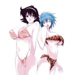  :d allenby_beardsley animal_print areolae arms_behind_back back-to-back bandeau bikini black_eyes black_hair blue_hair blush breasts g_gundam gundam hairband highleg highleg_bikini highleg_swimsuit huge_breasts multiple_girls nipples one_eye_closed open_mouth pale_skin pink_eyes print_bikini q_azieru rain_mikamura see-through short_hair shy side-tie_bikini simple_background smile swimsuit tiger_print underboob 