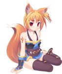  1girl amasa_mitsunaru animal_ears fox_ears fox_tail ninja_(ragnarok_online) ragnarok_online red_eyes solo tail 