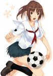  ball kibina_high_school_uniform kimi_kiss mizuki_makoto playing_sports sakino_asuka school_uniform soccer soccer_ball solo sport telstar 