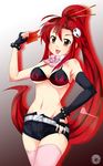  bikini_top long_hair misaki_takahiro red_hair short_shorts shorts solo tengen_toppa_gurren_lagann thighhighs yoko_littner 