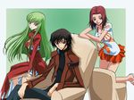  2girls absurdres bangs c.c. code_geass green_hair highres kallen_stadtfeld lelouch_lamperouge multiple_girls sakamoto_shuuji 