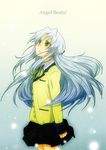  angel_beats! bad_id bad_pixiv_id blazer jacket long_hair school_uniform silver_hair skirt solo tenshi_(angel_beats!) tsukimushi yellow_eyes 