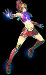  armor bare_shoulders hex2go iron_man marvel midriff navel ponytail power_armor skirt solo 