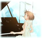  brown_hair grand_piano instrument matsurica noda_megumi nodame_cantabile piano short_hair solo wind 