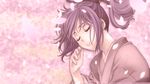  black_hair brown_eyes brown_hair flowers hakuouki_shinsengumi_kitan japanese_clothes kimono yukimura_chizuru 