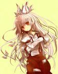  fujiwara_no_mokou long_hair red_eyes ribbon silver_hair solo touhou uru_uzuki very_long_hair 