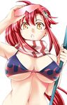  bikini_top breasts cleavage fourleafclover_(artist) navel red_hair tengen_toppa_gurren-lagann tengen_toppa_gurren_lagann underboob yellow_eyes yoko_littner yoko_ritona 