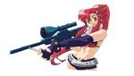  bikini_top gun midriff ponytail red_hair tengen_toppa_gurren-lagann tengen_toppa_gurren_lagann weapon yoko_littner yoko_ritona 