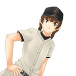  baseball_uniform clothes_writing lowres maria-sama_ga_miteru shimazu_yoshino solo sportswear toshifumi 