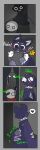 ?! alley ambiguous/ambiguous ambiguous_gender ambiguous_species animate_inanimate anthro blush blush_lines clothing coat collar comic digital_media_(artwork) duo flufpan fur green_text grey_clothing grey_coat grey_topwear groaning_belly heart_symbol hi_res human internal living_clothing living_costume living_fursuit mammal onomatopoeia owo pupils purple_body purple_fur purple_heart questionable_consent simple_background sneak_attack sneaking_suit sound_effects spiked_collar spikes surprise surprise_vore swallowing tail text topwear vore white_collar white_eyes white_paws white_sclera
