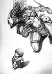  aliens_vs_predator combistick crossover greyscale kometani_hisanobu monochrome nagato_yuki parody predator predator_(movie) skull suzumiya_haruhi_no_yuuutsu 