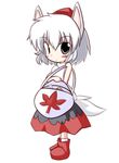  animal_ears chibi hat inubashiri_momiji long_skirt pom_pom_(clothes) r_pascal skirt solo tokin_hat touhou wolf_ears 