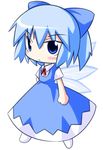  bangs bow chibi cirno r_pascal solo touhou 