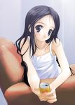  black_hair can copyright_request ishikei long_hair solo tank_top 