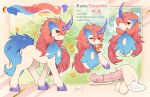 1_horn 2024 animal_genitalia animal_penis balls blep blue_body blue_fur bodily_fluids color_swatch cum cumshot digital_drawing_(artwork) digital_media_(artwork) ejaculation english_text equid equine equine_genitalia equine_penis erection eyes_closed feral fur generation_5_pokemon genital_fluids genitals hi_res hooves horn keldeo keldeo_(resolute_form) keyeswood legendary_pokemon male mammal model_sheet nintendo penis pink_penis pokemon pokemon_(species) quadruped red_body red_fur solo stated_age stated_young swaybat text tongue tongue_out young_(lore)