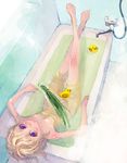  bath bathtub blonde_hair blue_eyes lowres nude original solo weno weno's_blonde_original_character 