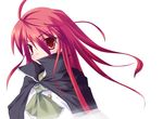  ascot cape long_hair red_eyes red_hair safi school_uniform shakugan_no_shana shana solo 